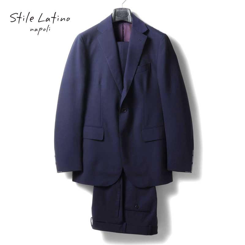 スティレラティーノ　ネイビー スーツ Stile Latino / スティレラティーノ ウールポーラー3Bスーツ