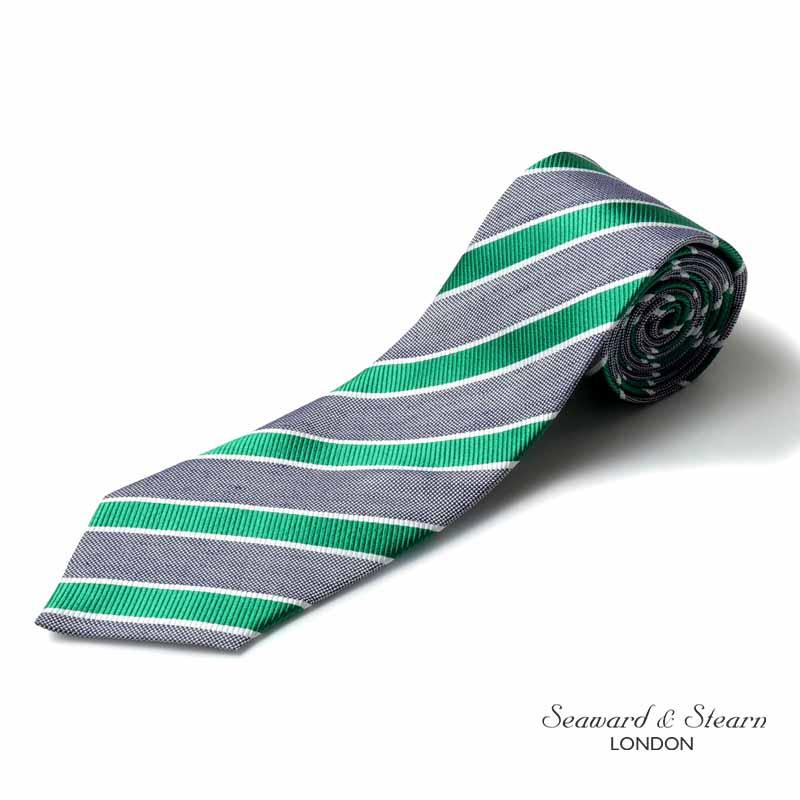 新品未使用】seaward&stearn ジャガードタイ グリーン 新品未使用