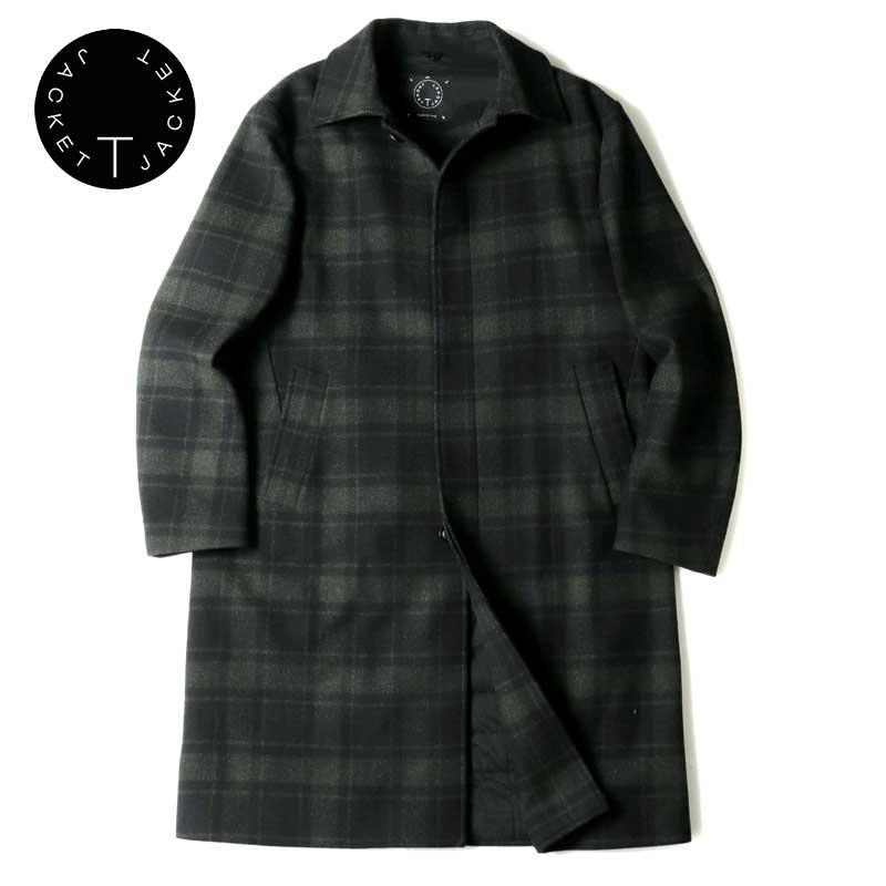 T-JACKET（ティージャケット） 中綿入りチェック柄ウールナイロン 