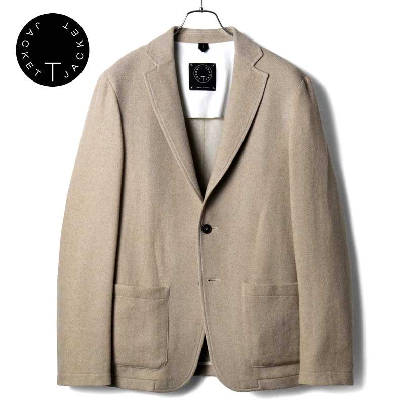 T-JACKET（ティージャケット） コットンウールカシミヤヘリンボーン 