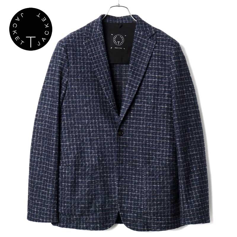 T-JACKET（ティージャケット） チェック柄ポリエステルウールアクリル 