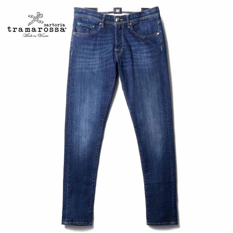 tramarossa tramarossa / トラマロッサ ウォッシュドコットンストレッチスリムテーパードデニムパンツ(1980T ...