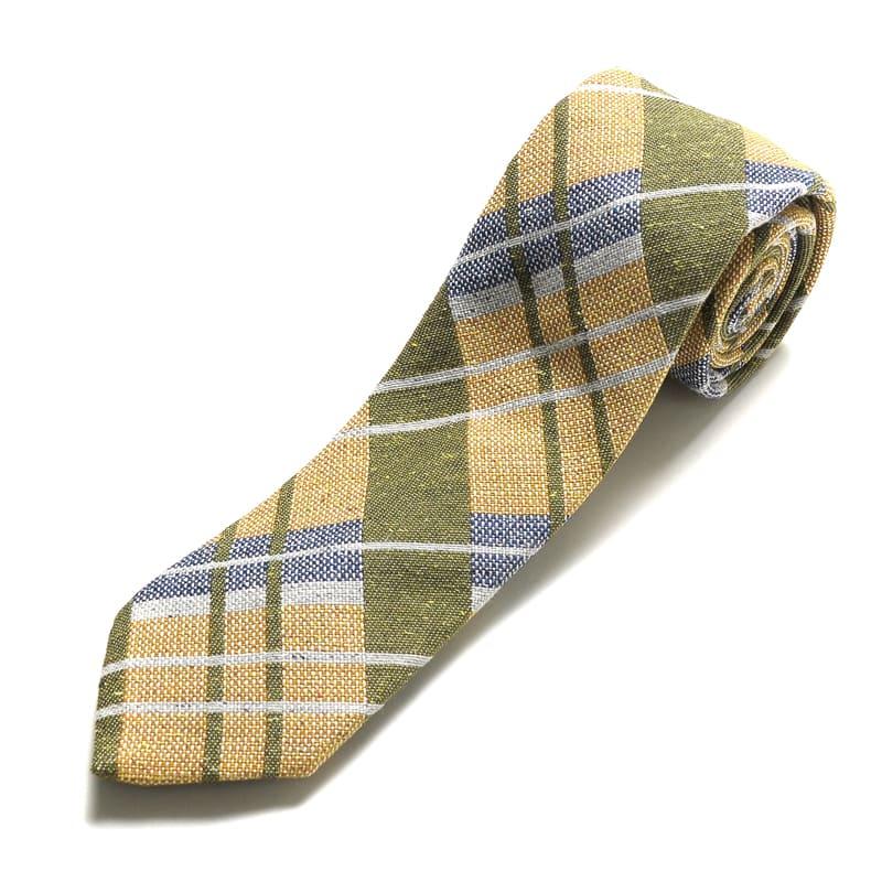 TIE YOUR TIE / タイユアタイチェック柄シルクウールナイロンセミ 