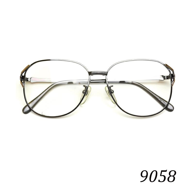 送料無料 メガネ 9058 クラシックメガネ ヴィンテージメガネ メタルフレーム 度付き 眼鏡 家用 布ケース 2021 在庫限り :gl