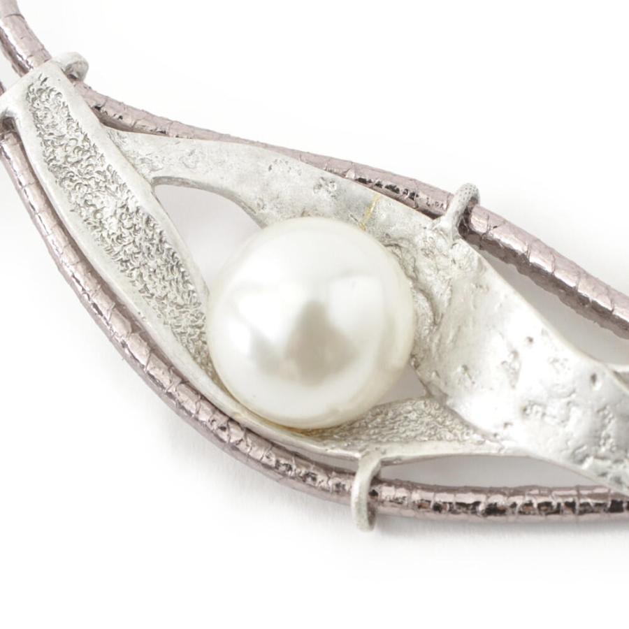 メール便送料無料 イタリア ビッグパールとメタリックカラーの