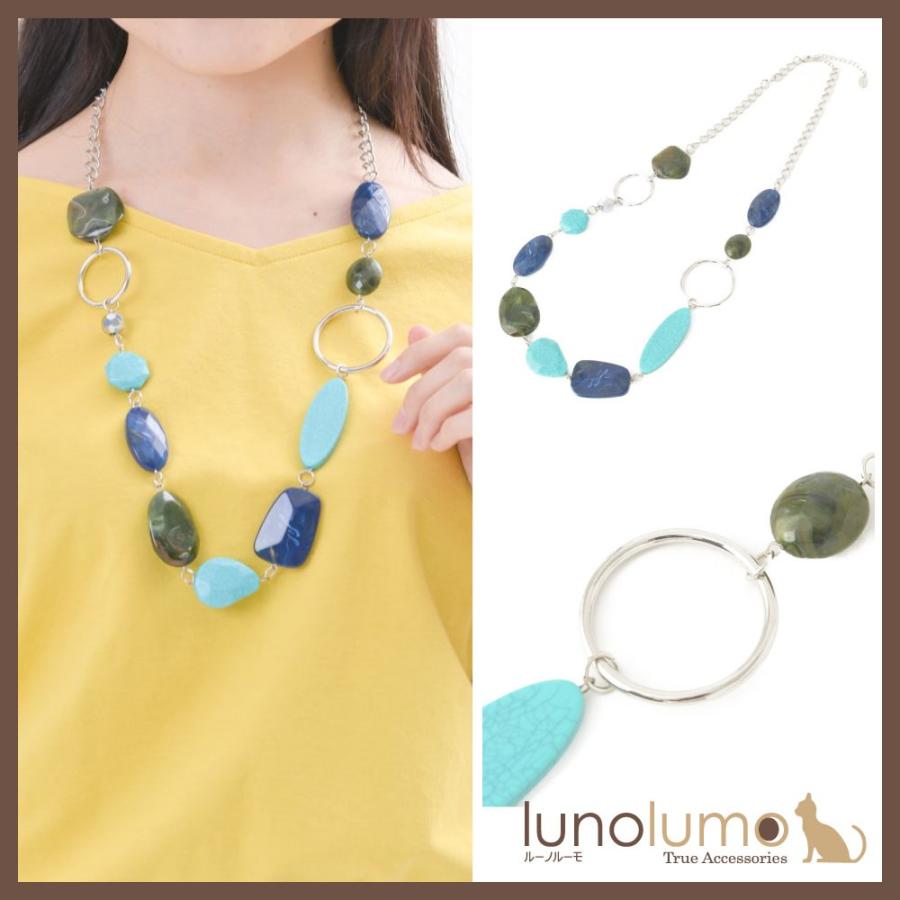 ターコイズ ネックレス レディース メタル アースカラー カラフル ロングネックレス カジュアル N 2363 ルーノルーモ ヤフー店 通販 Yahoo ショッピング