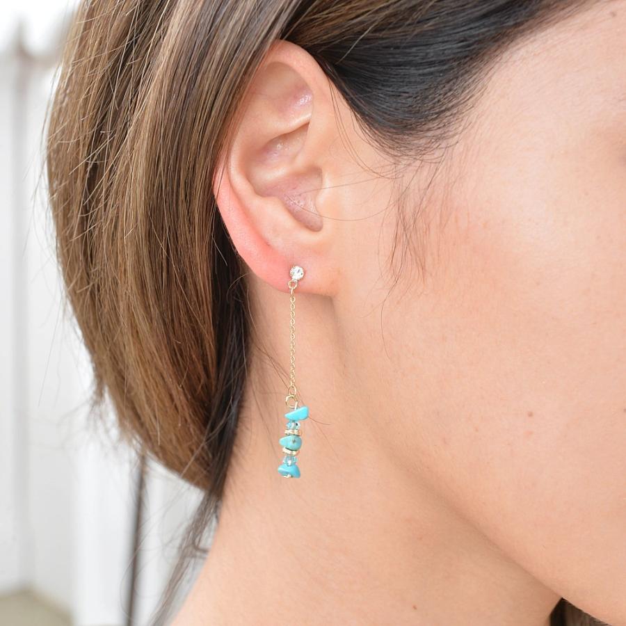 877 大きめ～ パープルクォーツ アメジスト ラピスラズリ 天然石ピアス