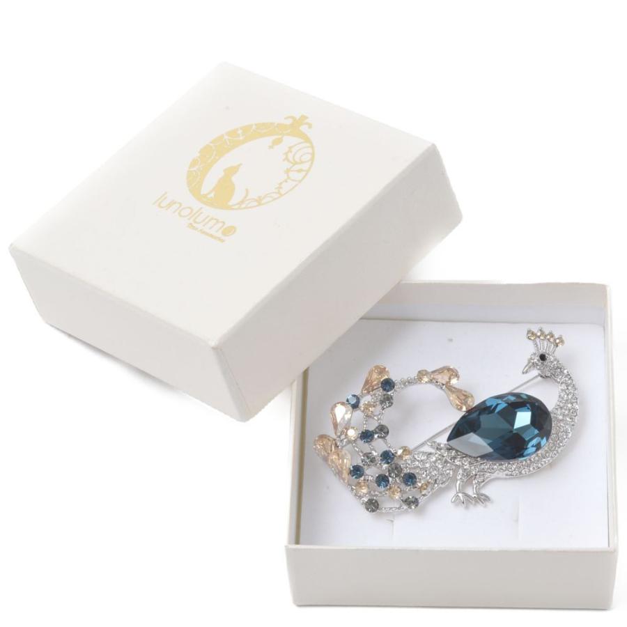 SWAROVSKI 孔雀 ブローチ ケース付 メール便送料無料 スワロフスキー ブローチ 孔雀 動物モチーフ