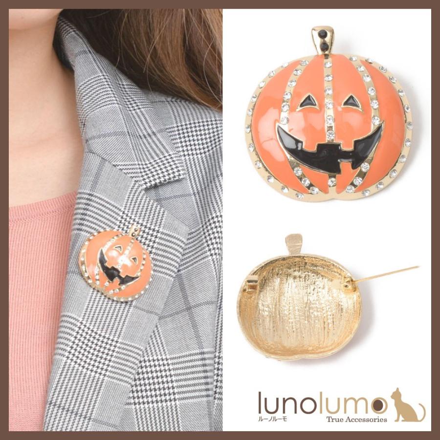 メール便送料無料 ハロウィン ブローチ ジャックオーランタン カボチャ おばけ 仮装 キラキラ ゴールド B ルーノルーモ ヤフー店 通販 Yahoo ショッピング