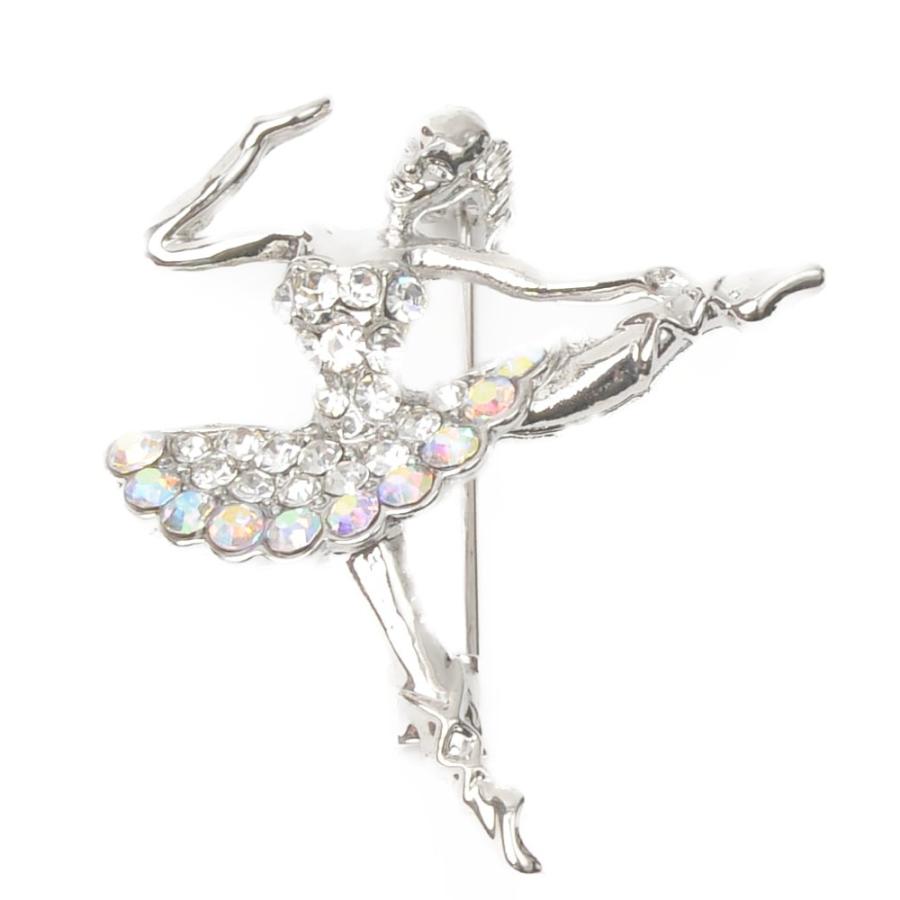 メール便送料無料 ブローチ バレリーナ バレエ ダンス ダンサー ビジュー キラキラ シルバー 女性 女の子 B ルーノルーモ ヤフー店 通販 Yahoo ショッピング
