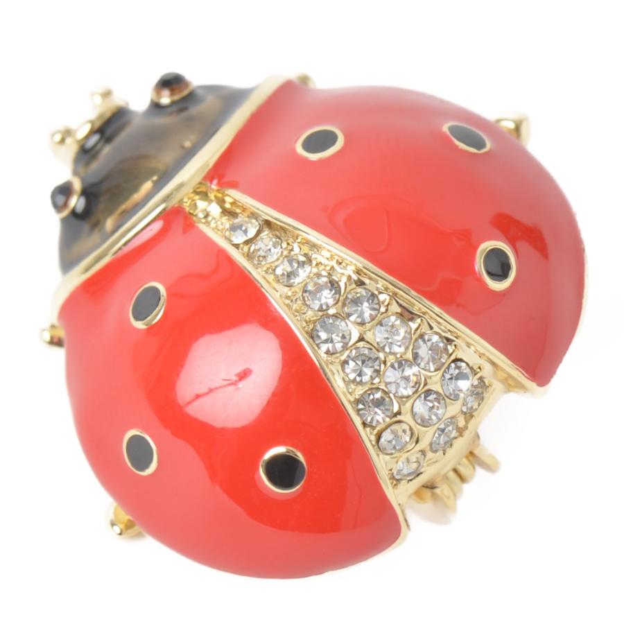 メール便送料無料 ブローチ レディース テントウムシ てんとう虫 昆虫 メタル ゴールド ラインストーン キラキラ B ルーノルーモ ヤフー店 通販 Yahoo ショッピング