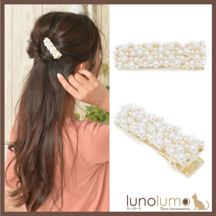 ヘアクリップ フォーククリップ ヘアアクセサリー ヘアアクセ メタル パール ゴールド レディース H ルーノルーモ ヤフー店 通販 Yahoo ショッピング