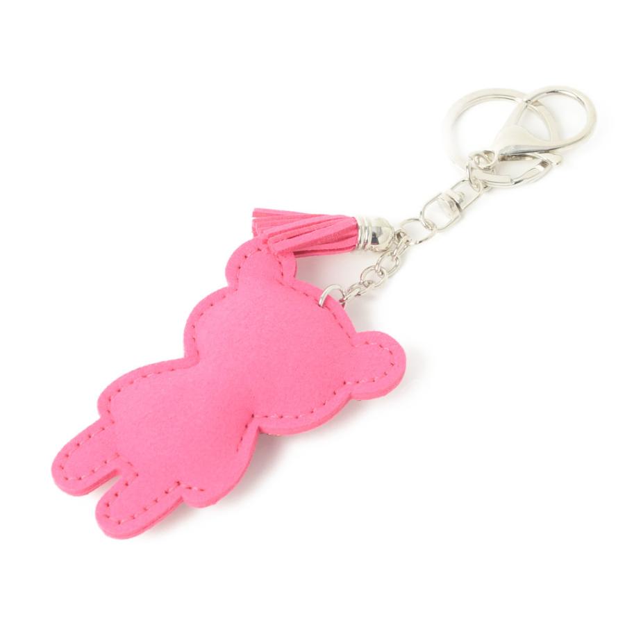 メール便送料無料 キーホルダー バッグチャーム くま クマ テディベア ピンク ショッキングピンク キラキラ ギフト Z ルーノルーモ ヤフー店 通販 Yahoo ショッピング