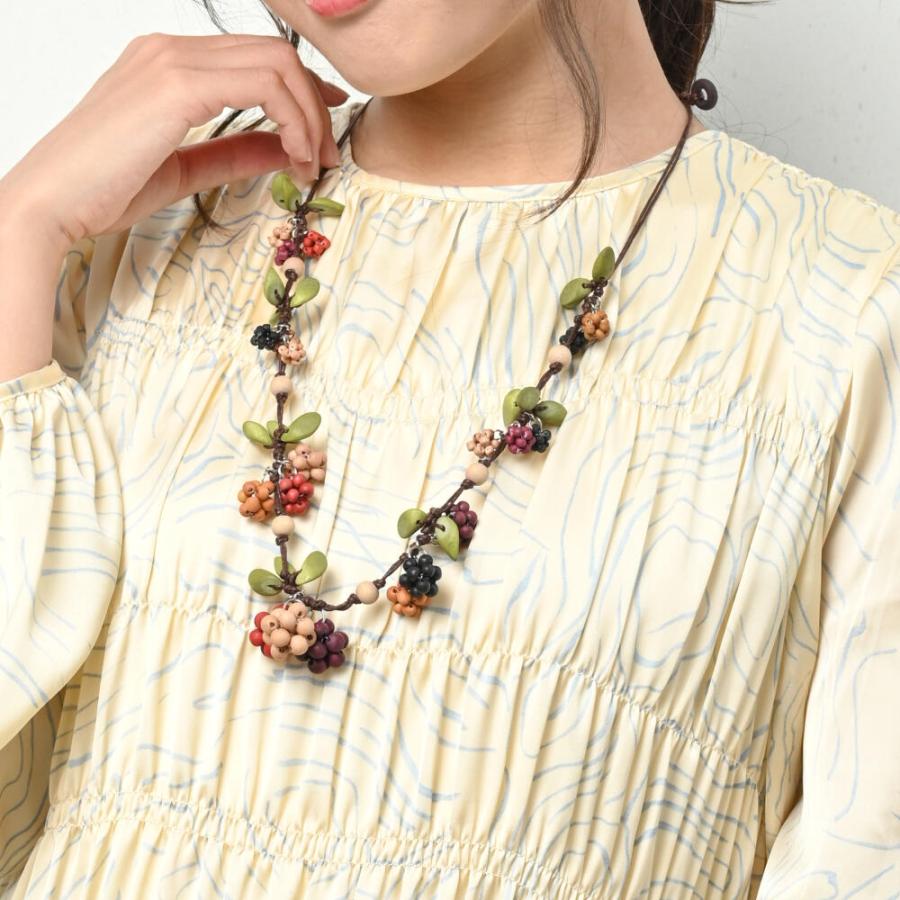 メール便送料無料 ネックレス レディース 天然素材 ウッド 木 木の実