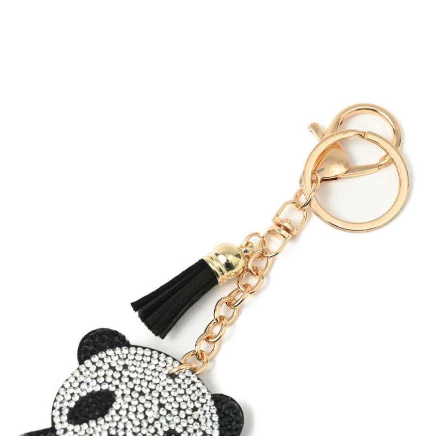 メール便送料無料 キーホルダー バッグチャーム パンダ 白黒 グレー