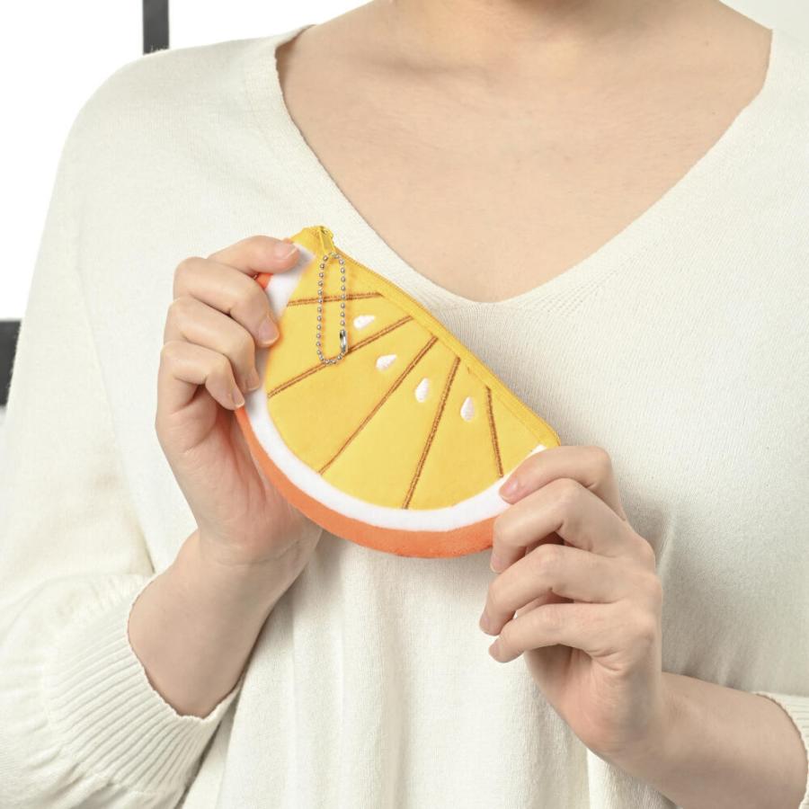 メール便送料無料 ポーチ ミニポーチ 小物入れ フルーツ 果物 オレンジ