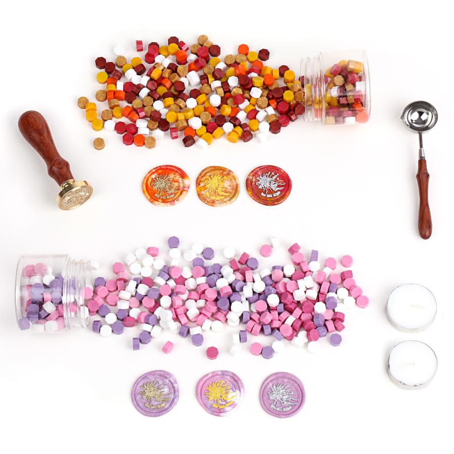 シーリング ワックス 7点セット ワックス 2種 ハンドル 花火 スタンプ スプーン キャンドル 送料無料 Tak D13 適切な価格