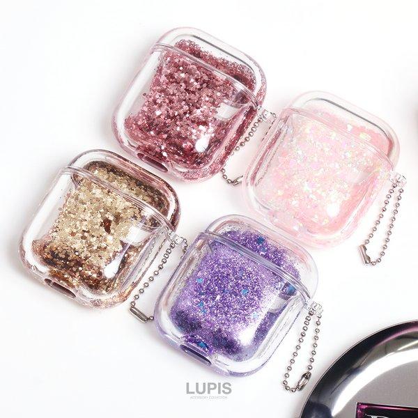 AirPods AirPods2 エアーポッズ ケース ラメ グリッター 液体 かわいい