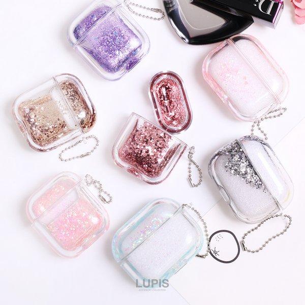 AirPods AirPods2 エアーポッズ ケース ラメ グリッター 液体
