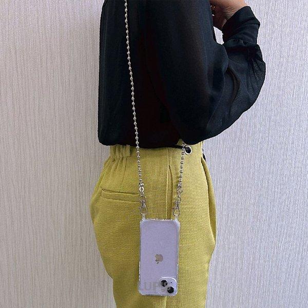 スマホショルダー ストラップ ショルダー メタル チェーン ボール