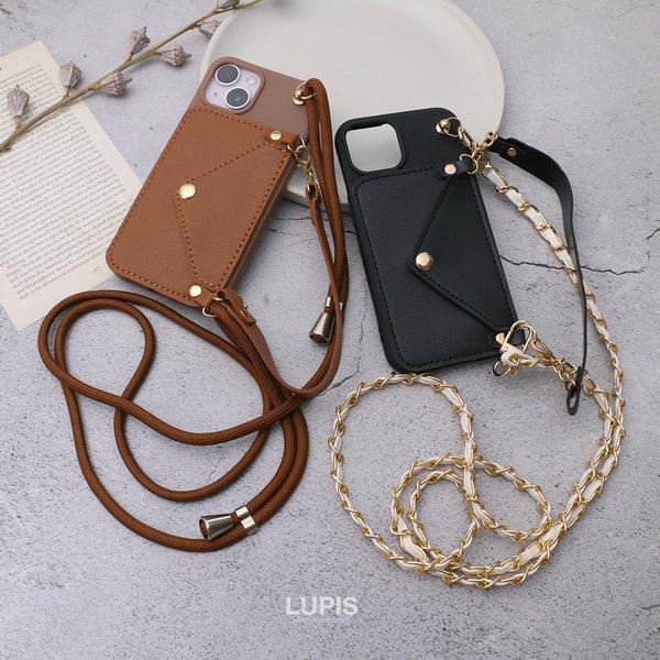 バックラッシュ ブライドルレザーケース+ストラップ梱包済みすぐ発送可能状態 レザー製 iPhoneケース セット / ストラップ付スマホケース / スマホ