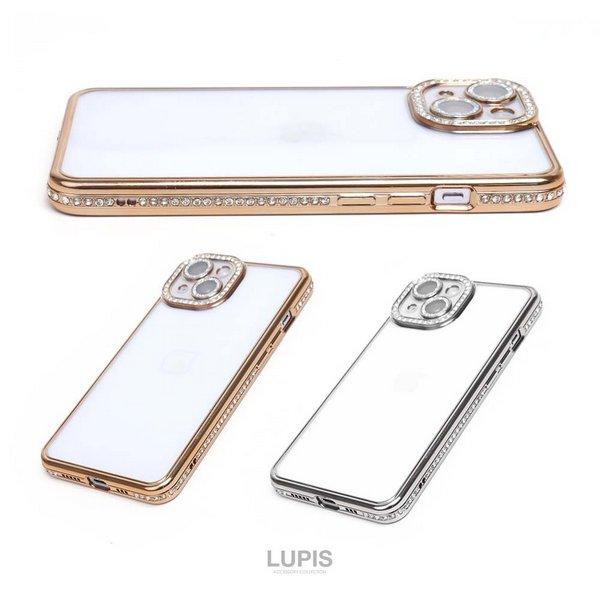 iPhoneケース iPhone14 iPhone15 ストーン レディース 背面クリア 透明