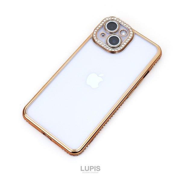 iPhoneケース iPhone14 iPhone15 ストーン レディース 背面クリア 透明