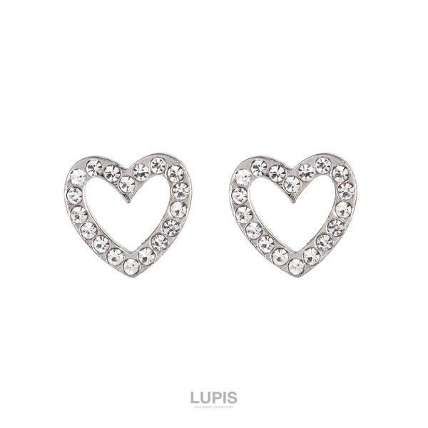 ピアス オープンハート パヴェ シルバー きらきら 安い ルピス LUPIS｜lupis｜02