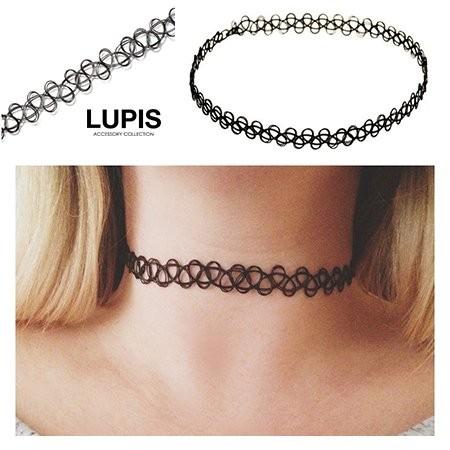 LUPIS（ルピス） タトゥーチョーカー レディース ブラック 黒 着脱簡単