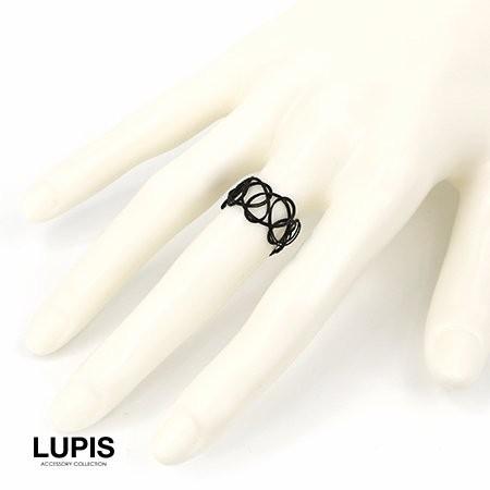 リング 指輪 タトゥーチョーカー タトゥーリング 伸縮 伸びる ブラック 金属アレルギー対応 ルピス LUPIS｜lupis｜03