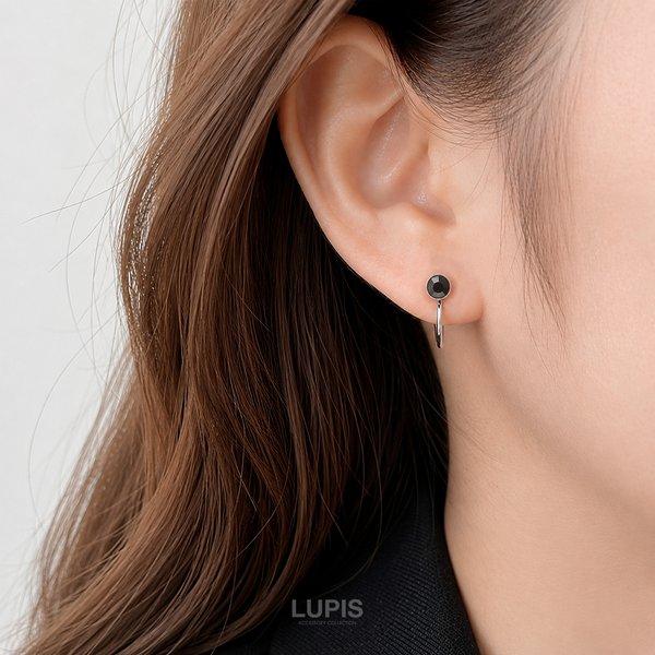 LUPIS（ルピス） イヤリング ノンホールピアス シンプル ストーン 一粒