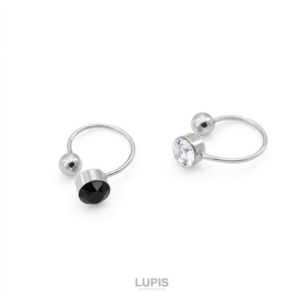 LUPIS（ルピス） イヤリング ノンホールピアス シンプル ストーン 一粒