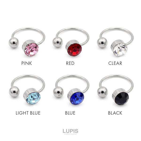 LUPIS（ルピス） イヤリング ノンホールピアス シンプル ストーン 一粒