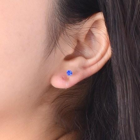 イヤリング ノンホールピアス シンプル ストーン 樹脂 金属アレルギー  