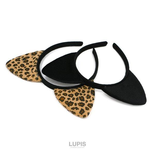 レア★Muhlbauerミュールバウアー★レオパード柄リボンカチューシャ豹ヒョウ Giselle -Leopardprint Cream ビッグレオパードプリント