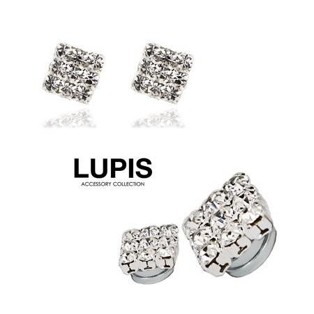 マグネットピアス マグピ イヤリング ピアス 磁石 スクエア パヴェ ルピス LUPIS｜lupis