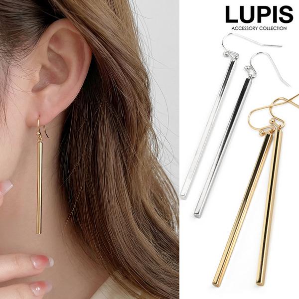 LUPIS（ルピス） ピアス フックピアス ロングバー スクエア メタル