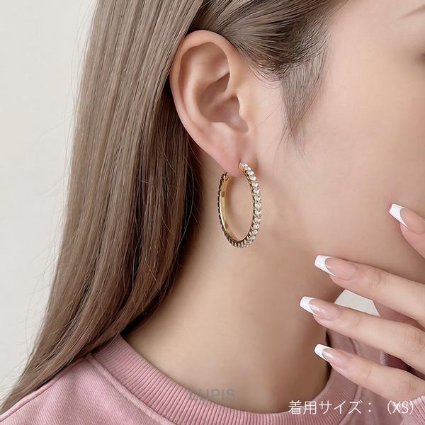 LUPIS（ルピス） フープピアス ピアス レディース ジュエル ストーン