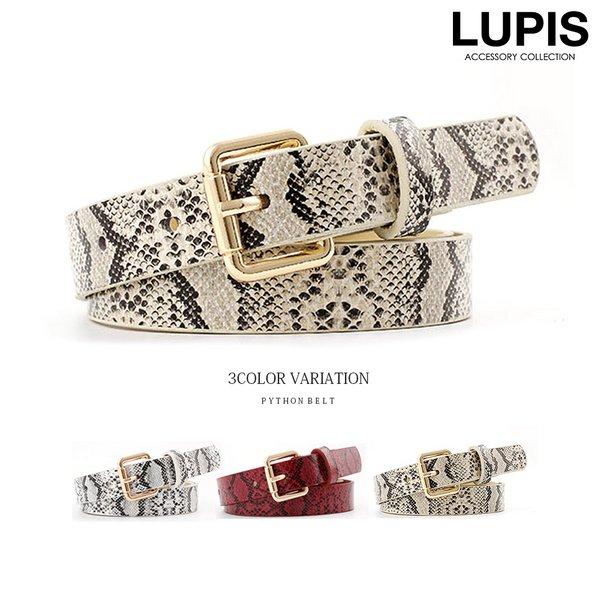 ベルト レディース 細 細め パイソン 蛇 アニマル おしゃれ 安い ルピス 特価ブランド