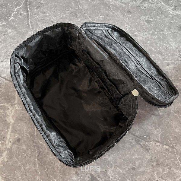 コスメポーチ メイクポーチ バニティポーチ 化粧ポーチ ツイード 上品