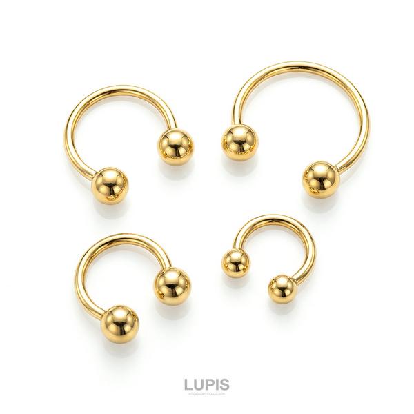 LUPIS（ルピス） ボディピアス 18G サーキュラーバーベル 軟骨ピアス