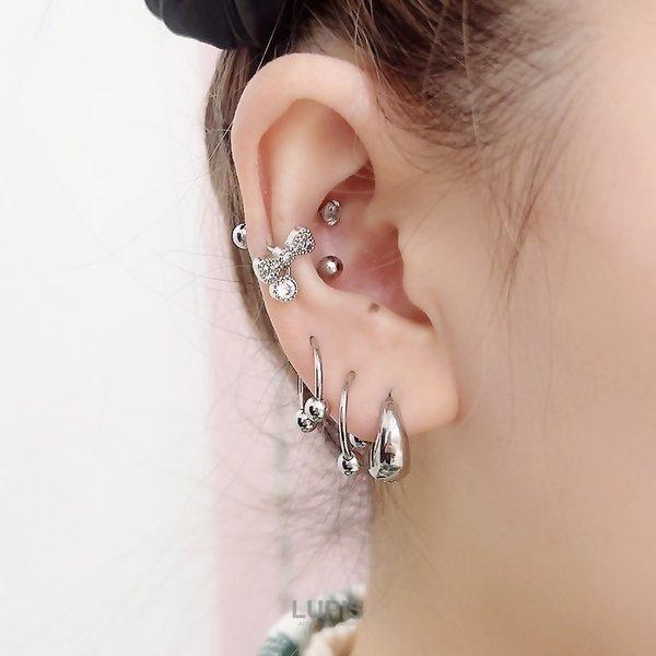 LUPIS（ルピス） ボディピアス 16G サーキュラーバーベル 軟骨ピアス