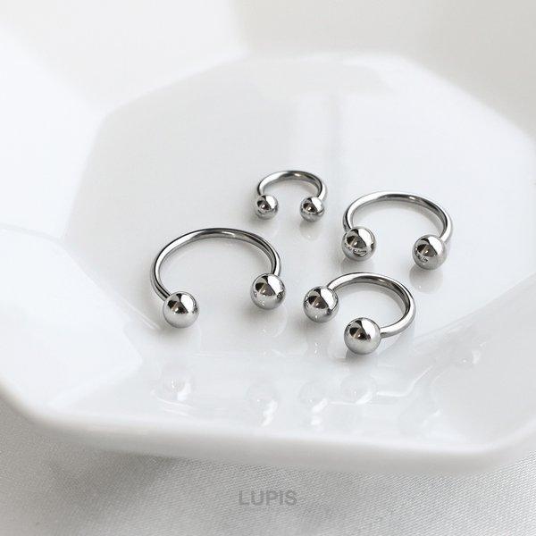 LUPIS（ルピス） ボディピアス 18G サーキュラーバーベル 軟骨ピアス
