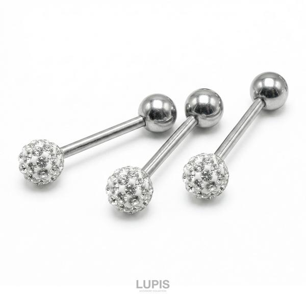 LUPIS（ルピス） ボディピアス 14G ストレートバーベル ジュエル