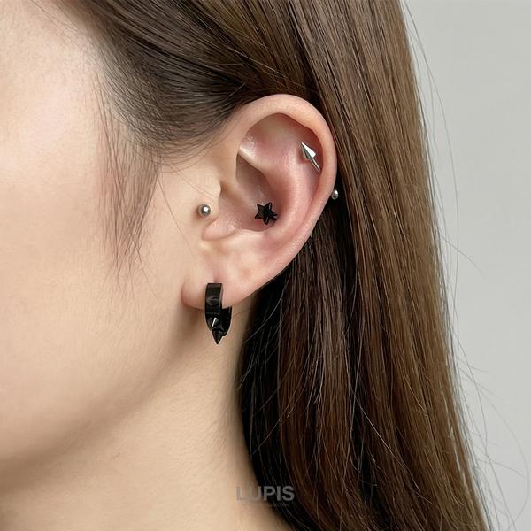 LUPIS（ルピス） ボディピアス リング 中折れ 18G スパイク トゲトゲ