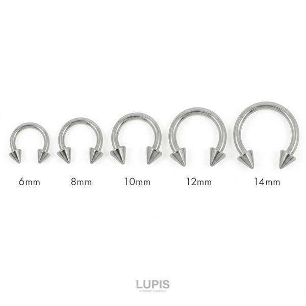 LUPIS（ルピス） ボディピアス 16G サーキュラーバーベル コーンヘッド