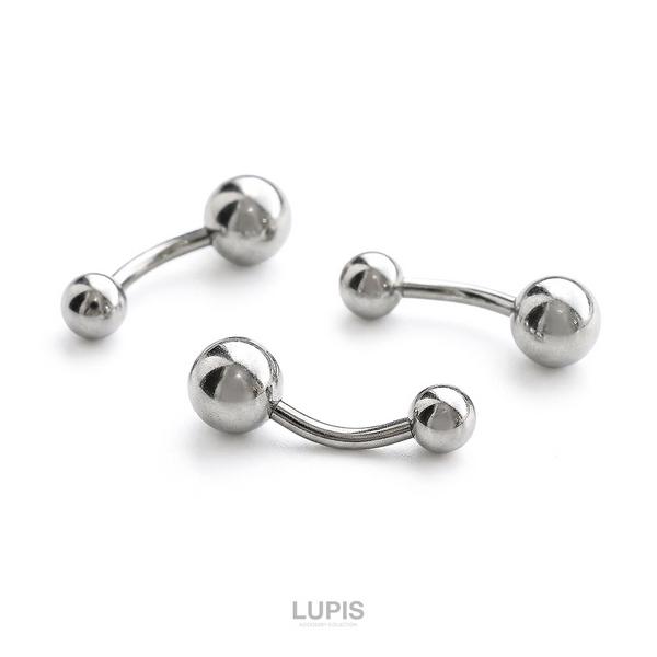 LUPIS（ルピス） ボディピアス 14G バナナバーベル 軟骨ピアス
