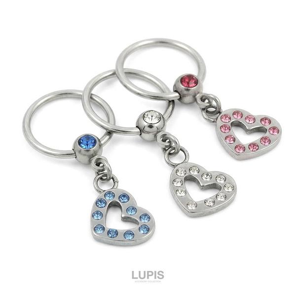LUPIS（ルピス） ボディピアス キャプティブビーズリング 16G ハート 