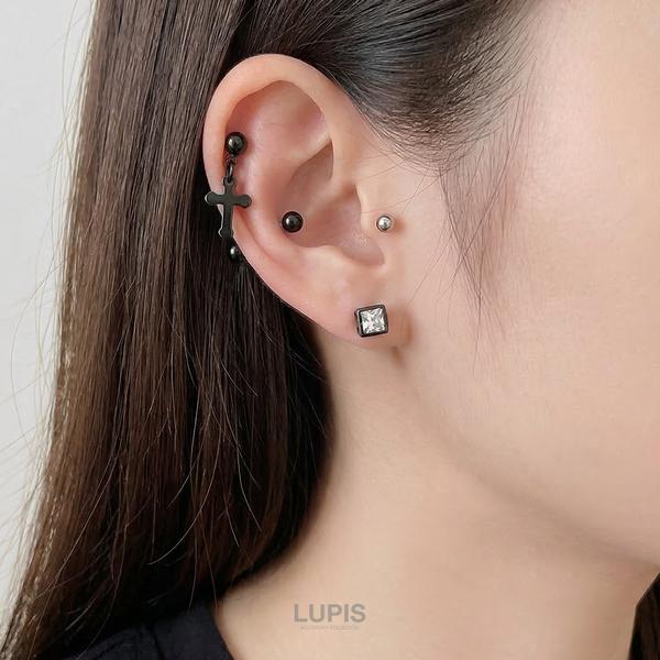 LUPIS（ルピス） ボディピアス ストレートバーベル 16G クロス