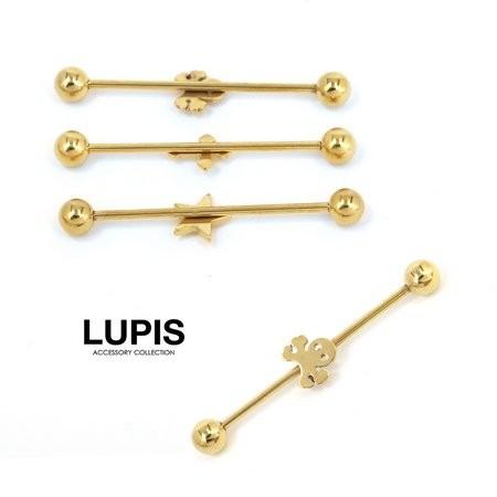 ボディピアス 14G ストレートバーベル インダストリアル スター 軟骨 ルピス LUPIS｜lupis｜07